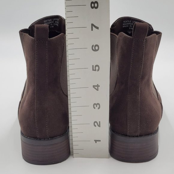 Ann Taylor LOFT Outlet Chelsea Chocolate Brown Suede-like Bootie - Picture 11 of 15